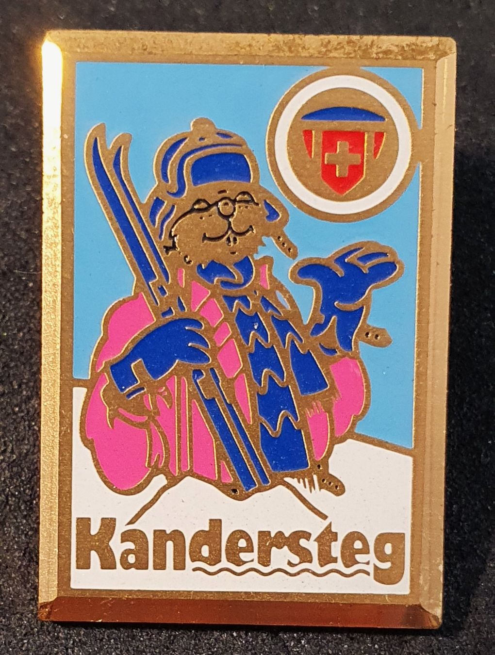Placchette & Badge: CC098 - Pin Schweizer Skischule Kandersteg – Usato da Reinach BL venduto da Boston-Verkauf