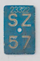 Velonummer SZ 57