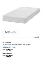 2x Akrehamn Matratze IKEA - 1 Jahr alt (80x200cm)