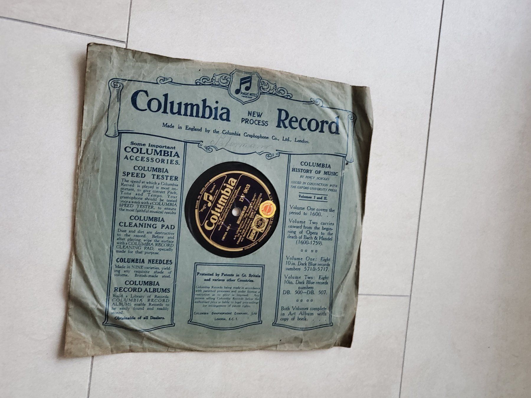 Dischi in vinile: Schellackplatte W.R. Heymann Robert Gilbert Columbia 1930 er – Nuovo e nell'imballaggio originale da Unterägeri venduto da 0alfa0 5