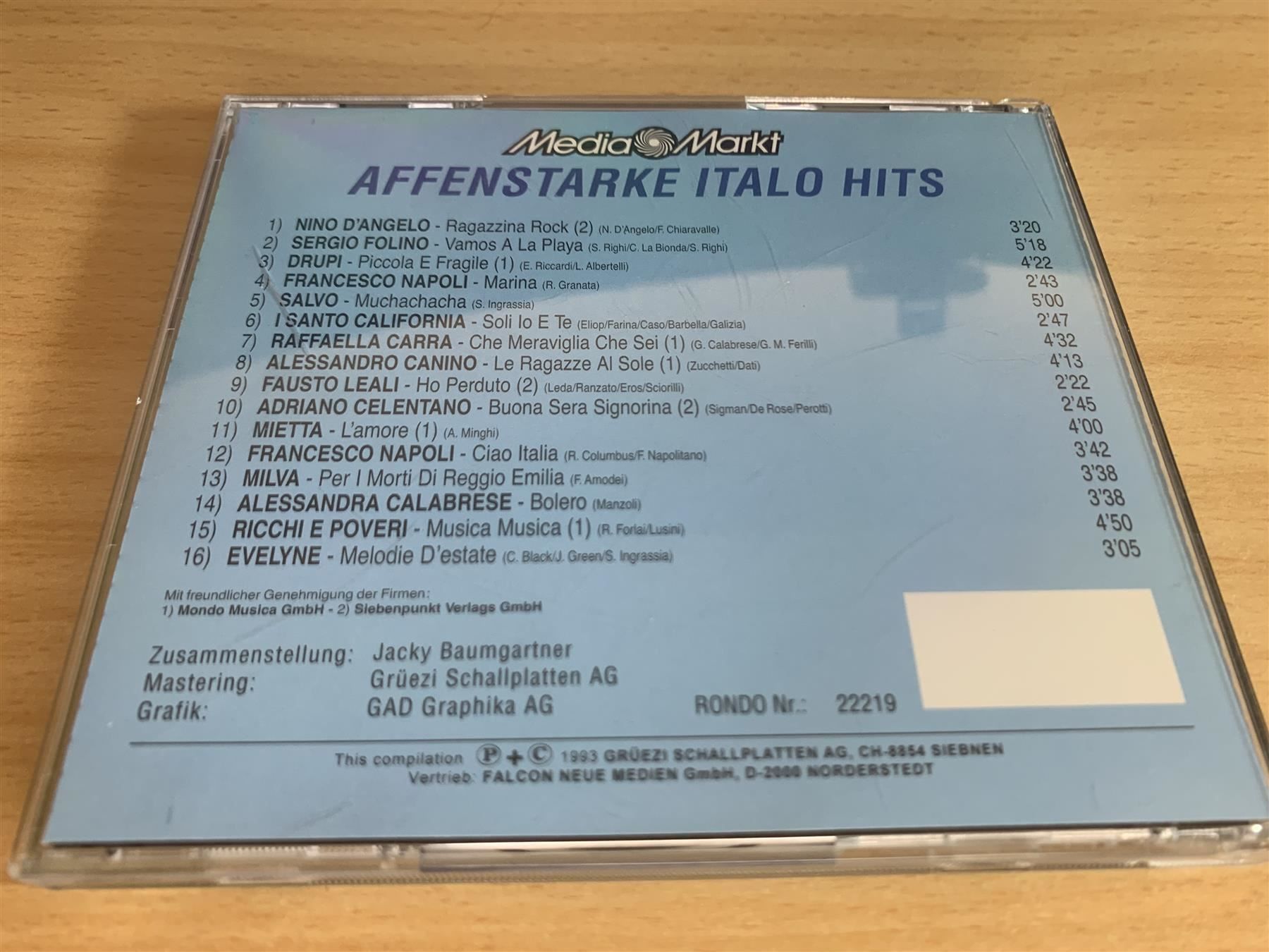 CD: Media's Affenstarke Italo Hits – Usato da Rikon im Tösstal venduto da Alpenmutz 1