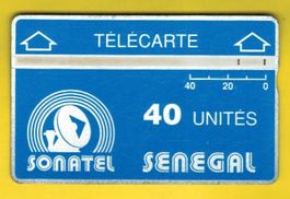 Telefonkarte Sénégal, 3mm-Wertstreifen 40 Unités, 012B
