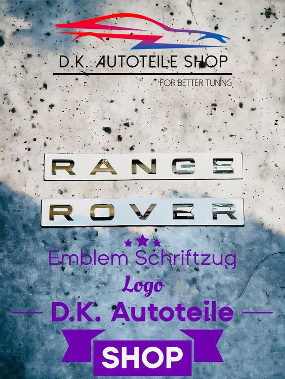 Range Rover 3D Emblem Logo Schriftzug Chrom Neu (Neu und ...