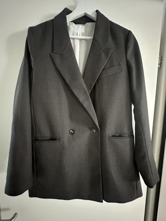Chic H&M Checked Blazer, Size 40, Autumn Style