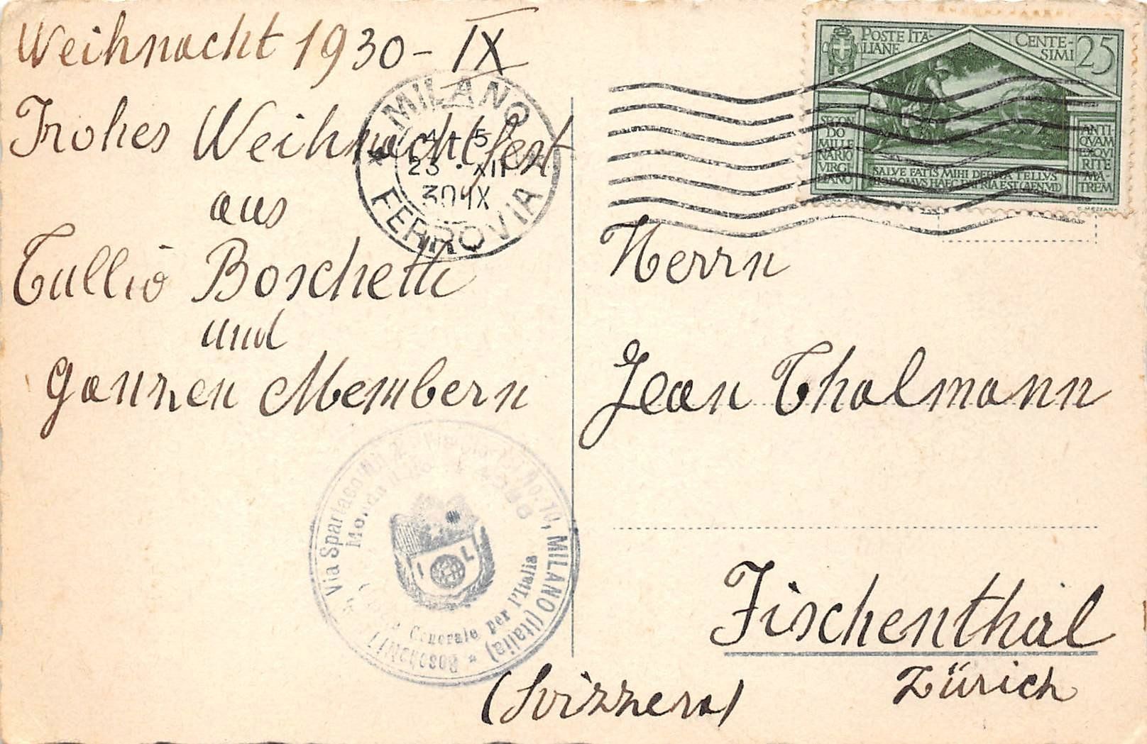 Cartoline postali: Weihnachten, Kind mit Koffer – Usato da Ottikon b.Kemptth. venduto da Neptun1974 1
