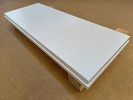Spanplatte weiss beschichtet 19 mm, 93 x 35,5 cm, 2 Stück