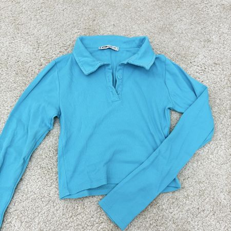 Damen Pullover Kragen Blau Grösse XS gut erhalten
