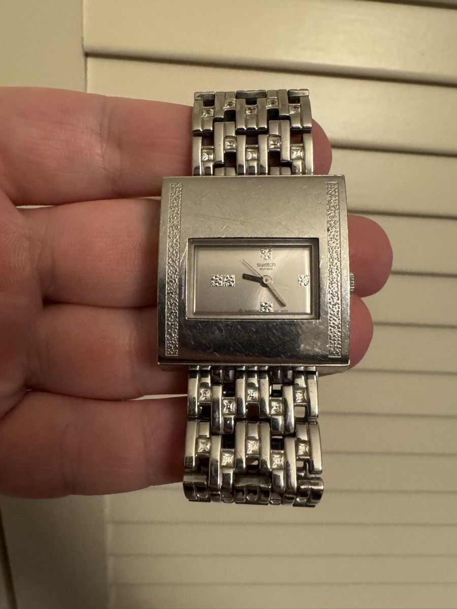 Swatch Orologi: Swatch Damenuhr, Square – Usato da Niederbipp venduto da yar_tf6f