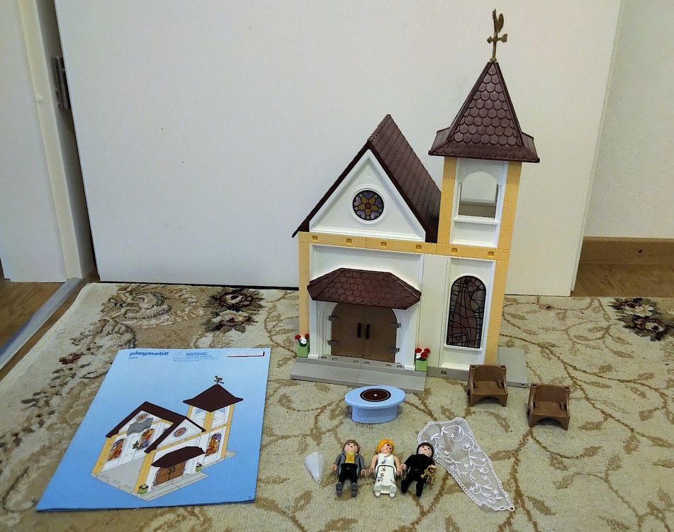 PLAYMOBIL 5053 – Église De Mariage Romantique Avec Prêtre Et Accessoires, Pour Enfants De 4 à 10 Ans