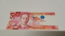 Philippinen 50 Piso Banknote 2016 Serie selten