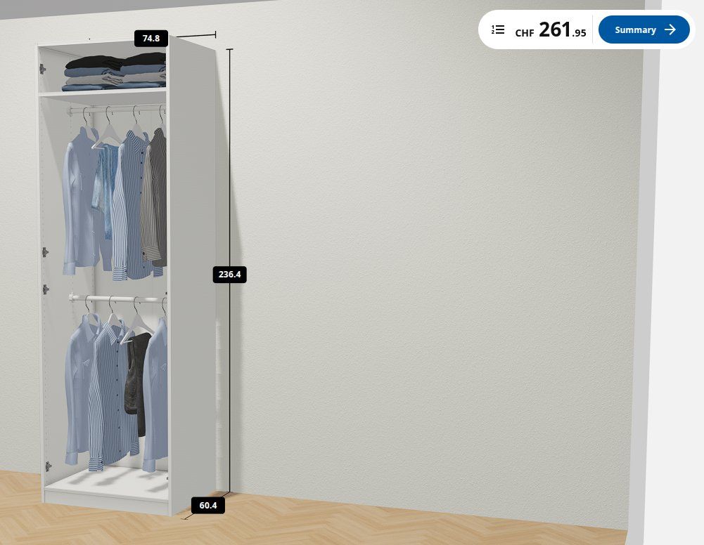 Ikea Armadi: 3x IKEA PAX Kleiderschrank (Weiss) – Usato da Pfäffikon SZ venduto da igo_5dwp 2