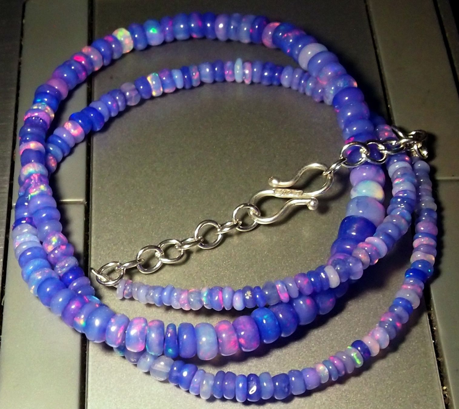 Catenine: TOP FEUEROPAL-HALSKETTE, einzigartige Farben! – Nuovo e nell'imballaggio originale da Reinach BL venduto da Marblue 3