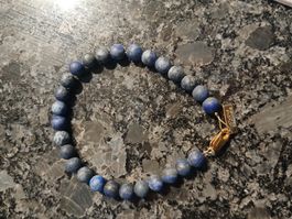 Lapis Lazuli Kugelkette, Made in Athen, Top Zustand!