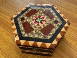 Schmuckkästchen Holzkästchen Box Vintage Holzbox 60er 60s