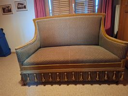 Jungendstiel 2er Sofa und Sesel