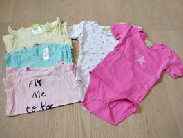 3x T-Shirt, 2x Kurzarm-Body Mädchen  Grösse 74 und 74/80