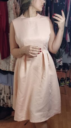 Elegantes Sommerkleid in Rosé, Gr. 40/L, wie neu!