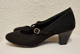 Graceland Damen Mary Jane Pumps Schwarz Grösse 36 Kunstwildl