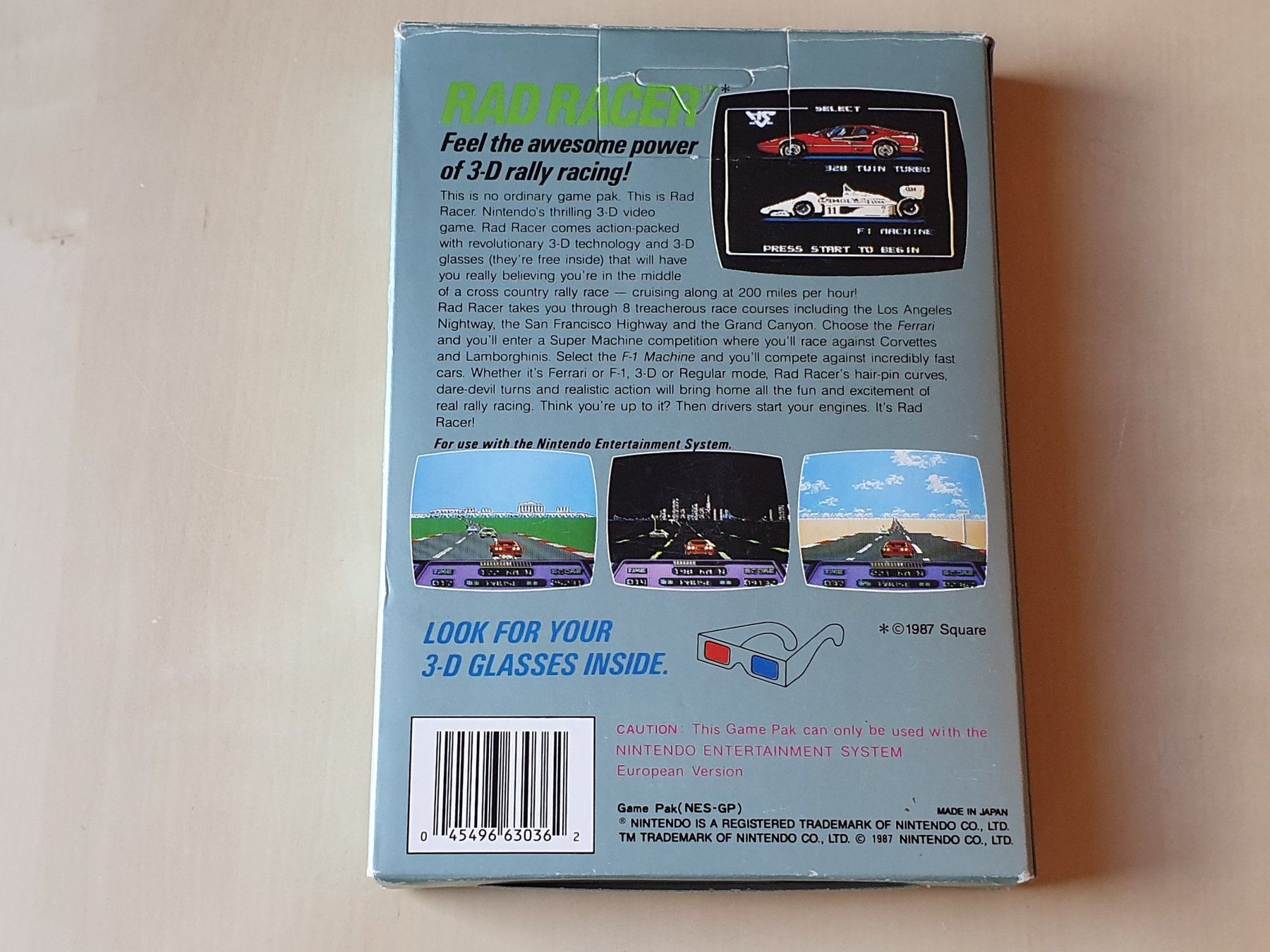 Nintendo Spiele: Rad Racer – Gebraucht aus Stansstad von collectorsshop 1