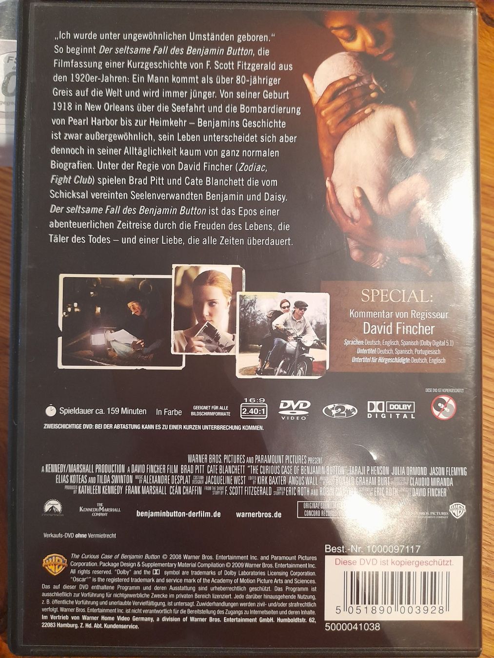 Alle DVDs: DVD Der seltsame Fall des Benjamin  Button / Brad Pitt – Gebraucht aus Eiken von Lashar 1