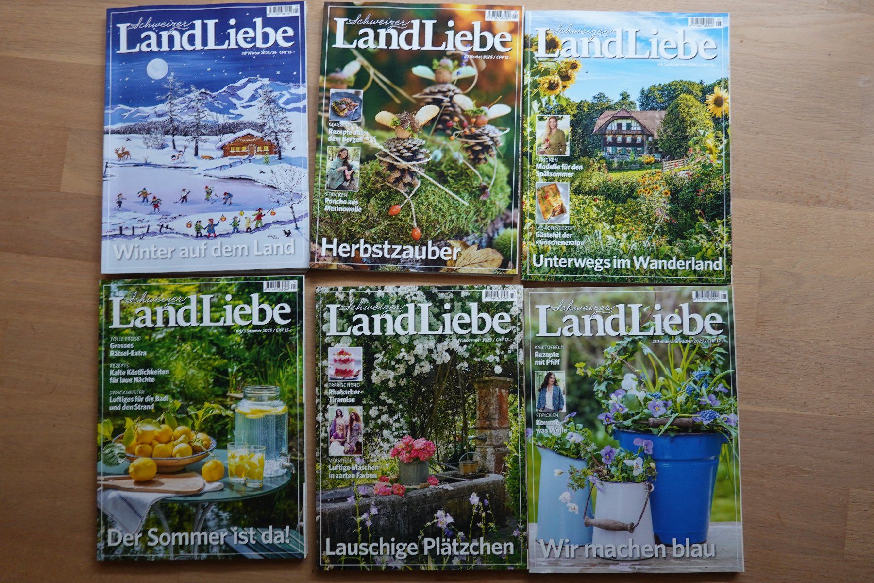 Riviste & Magazine: 6 Schweizer LandLiebe Magazine Schweiz 2025 Garten Kochen... – Usato da Jona venduto da simongarden 9