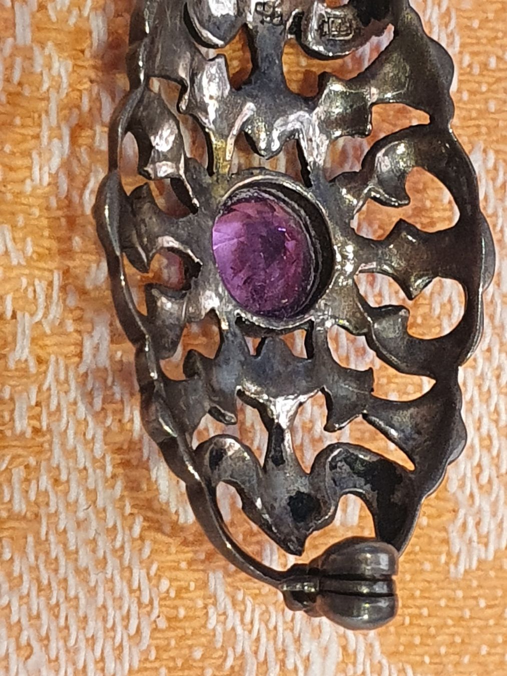 Spille & Fermagli: Jugendstil Designer 800er Silber Amethyst Brosche – Usato da Wohlen AG venduto da palmsprings 7