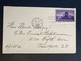 USA 1947 privater Ersttagsbrief 3c 100 J. Besiedlung Utah