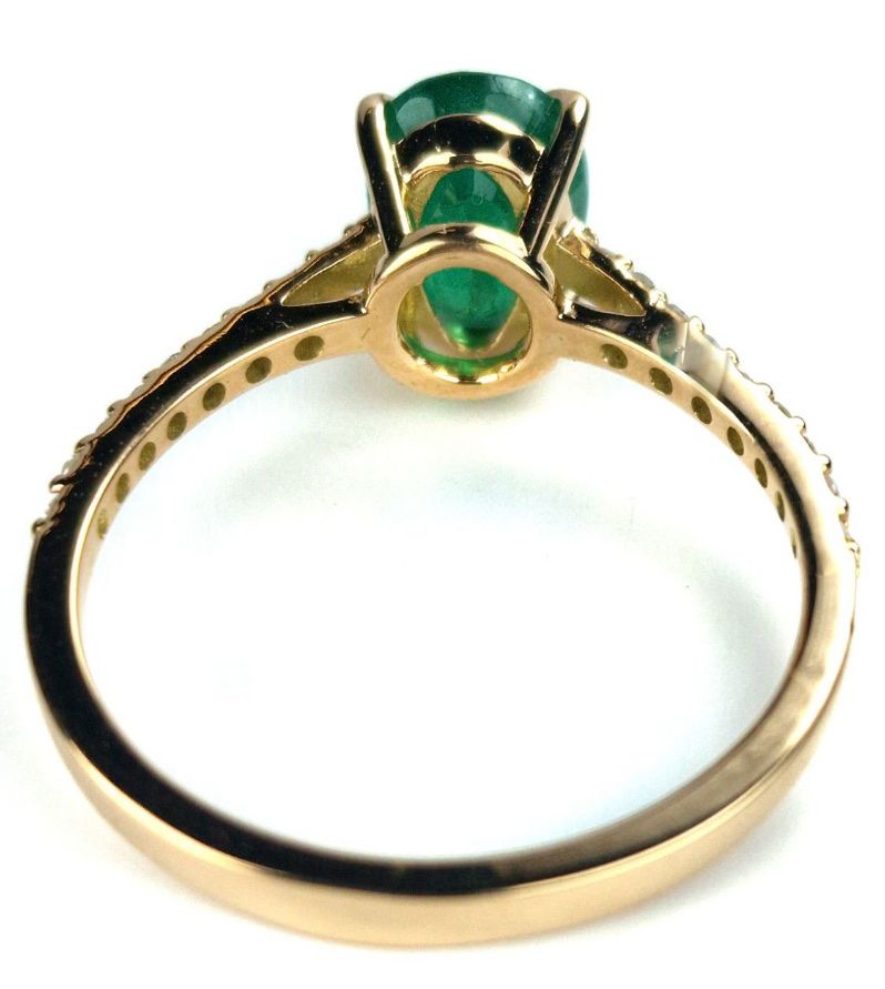 Anelli: 1.55ct Natur Smaragd Ring mit Diamanten – Nuovo e nell'imballaggio originale da Untersiggenthal venduto da TimeandShine 8