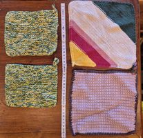4er Set: Handgemachte Topflappen,