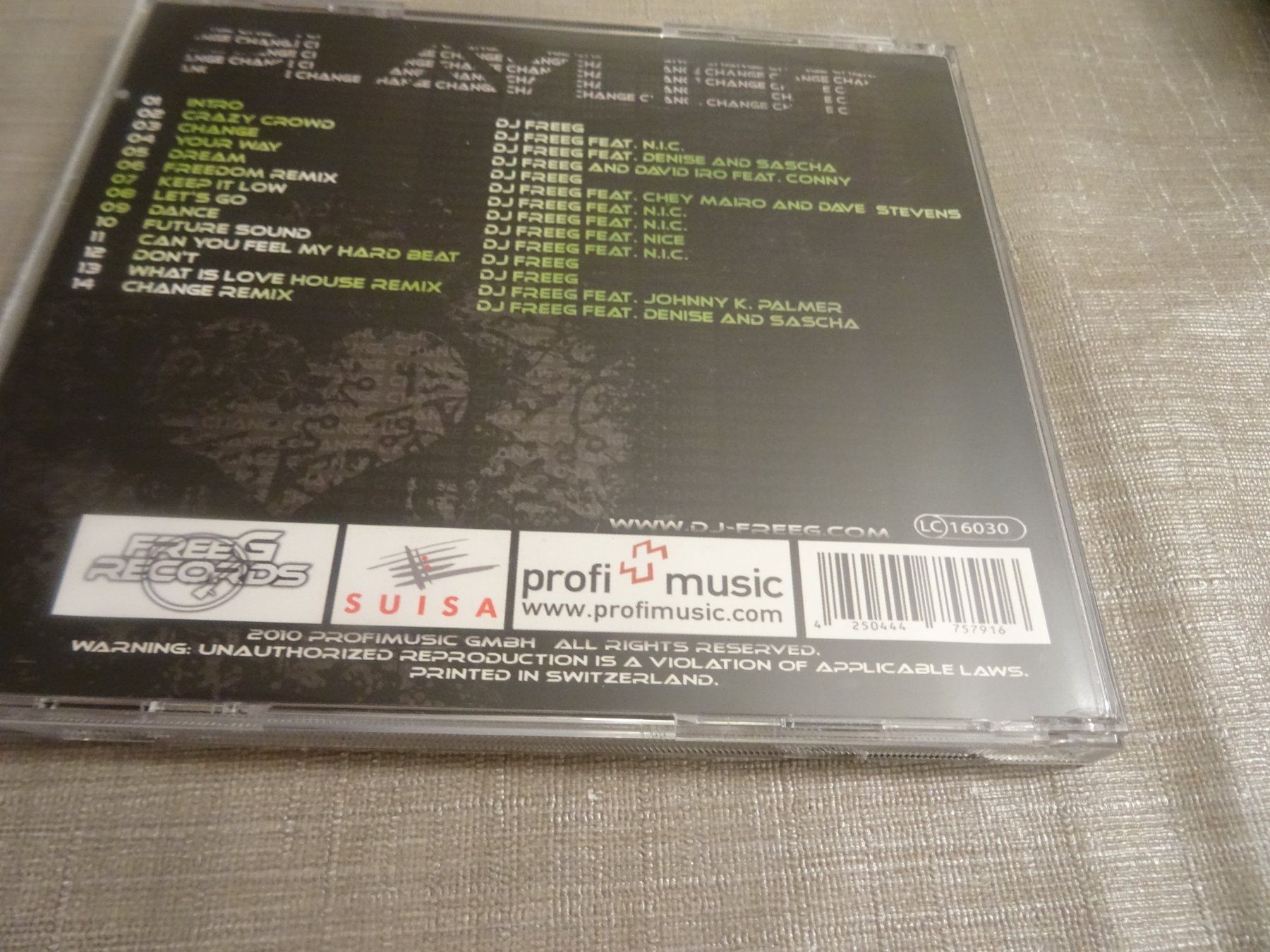 CDs: CD DJ Freeg - Change! – D'occasion à Olten par Disc-Ausverkauf 1