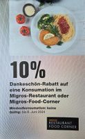 Gutschein 10 %Rabatt Migros Restaurant Food Corner