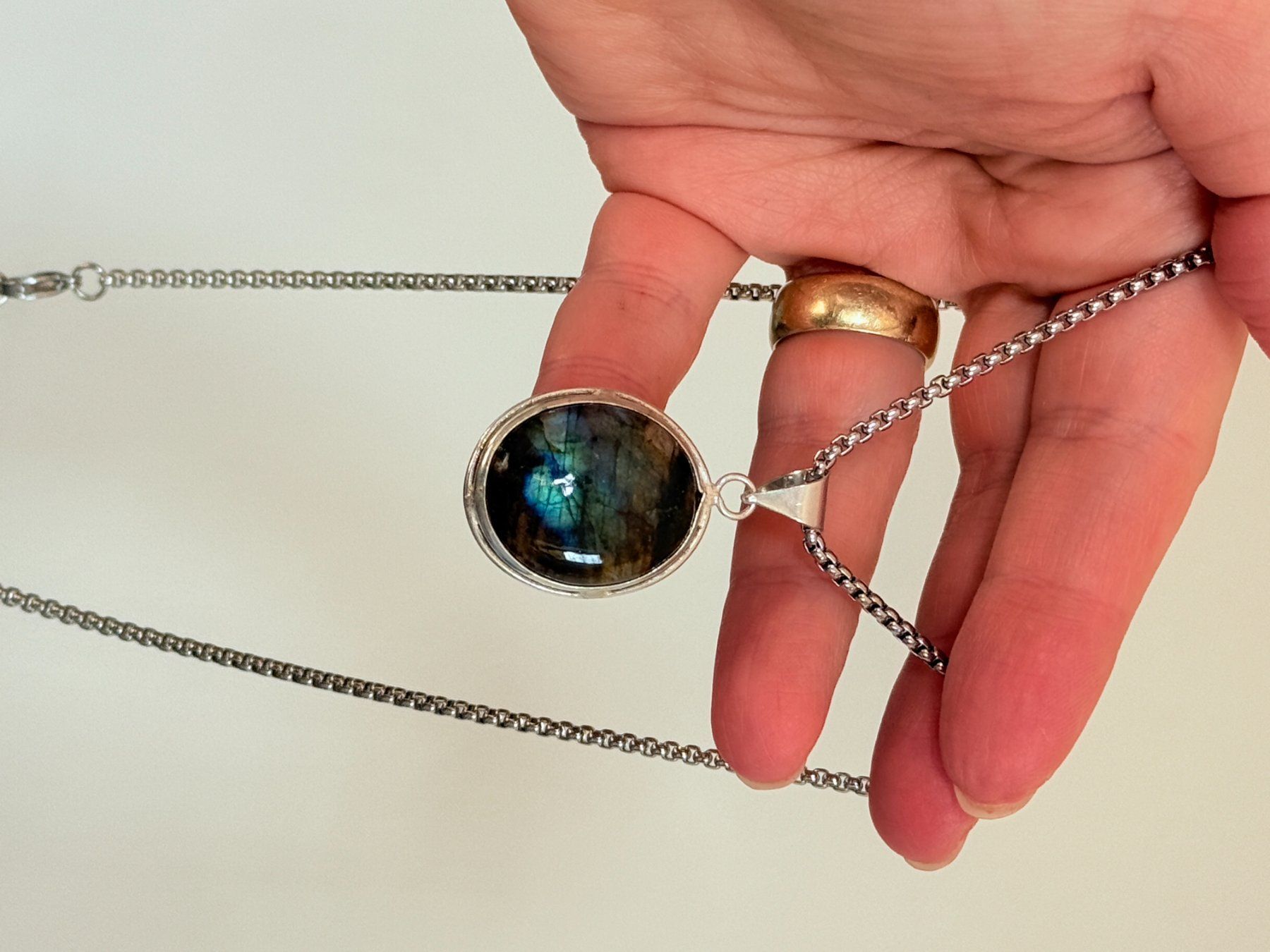 Catenine: Collier Labradorite✨ Pendentif Unique – Nuovo e nell'imballaggio originale da Genève venduto da AGBERG 5