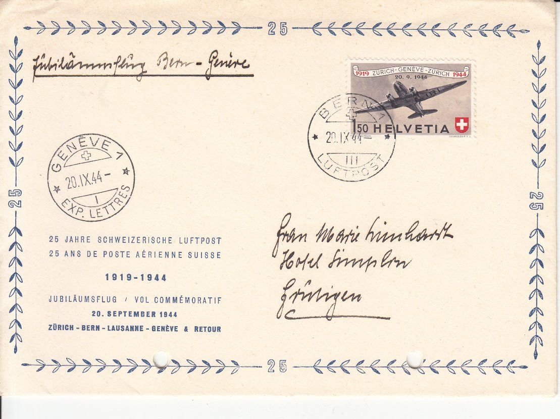 Tutti i francobolli: SLH SF 44.1 e, Bern - Genf – Usato da Bürglen TG venduto da StampGraf