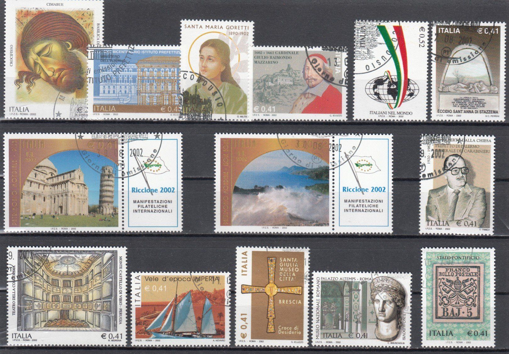 Tous les timbres: Italien 2002 mit ET – D'occasion à Bürglen TG par StampGraf 4