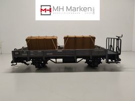 LGB 4023 offener Güterwagen Holzkistenladung RhB Spur G OVP