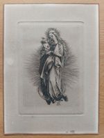 Antike Radierung nach Albrecht Dürer - Maria mit Kind