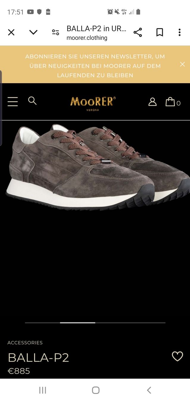 Scarpe da uomo: Moorer, Sneaker, Schuhe, 42, Neu – Nuovo e nell'imballaggio originale da Winterthur venduto da Sjull 7