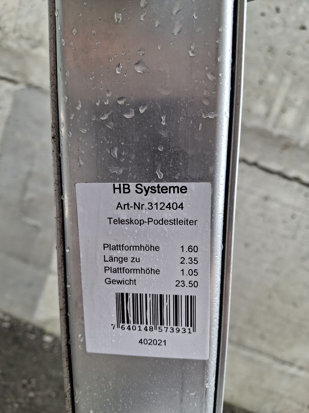 Leitern: Plattform-Sicherheitsleiter – Gebraucht aus Walde AG von franzine 3