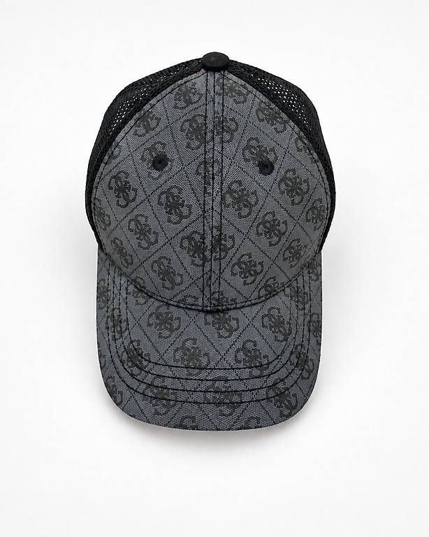 Copricapi, berretti & cappellini: Guess Monogram Trucker Cap Schwarz/Grau – Usato da Eglisau venduto da JYUNG