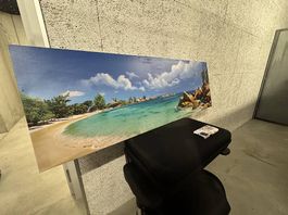 Leinwandbild Seychellen Panorama 150x50 cm