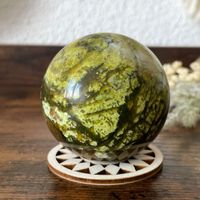 ✲ Grüner Opal Kugel ✲ 209g / Ø 54mm green Opal Sphere