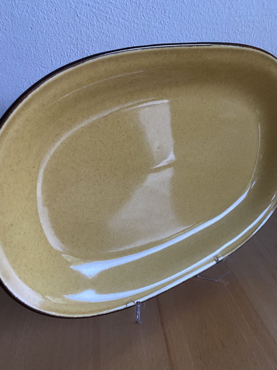 Rössler Piatti di portata: Rössler Platte senfgelb Grösse 28 – Usato da Schwarzenburg venduto da Michellu 1