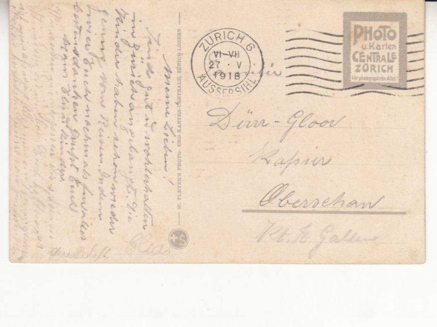 Cartoline postali: Zürich Landesmuseum 1918 – Usato da Bürglen TG venduto da StampGraf 1