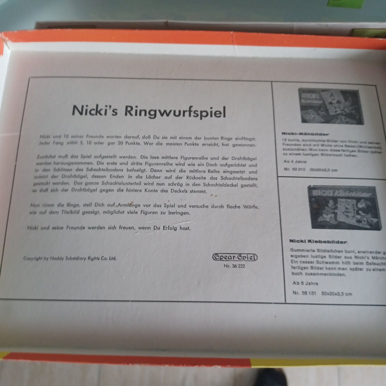 Giochi: Nicki^s Ringwurfspiel im Orig. Karton – Usato da Abtwil SG venduto da luupsy 1