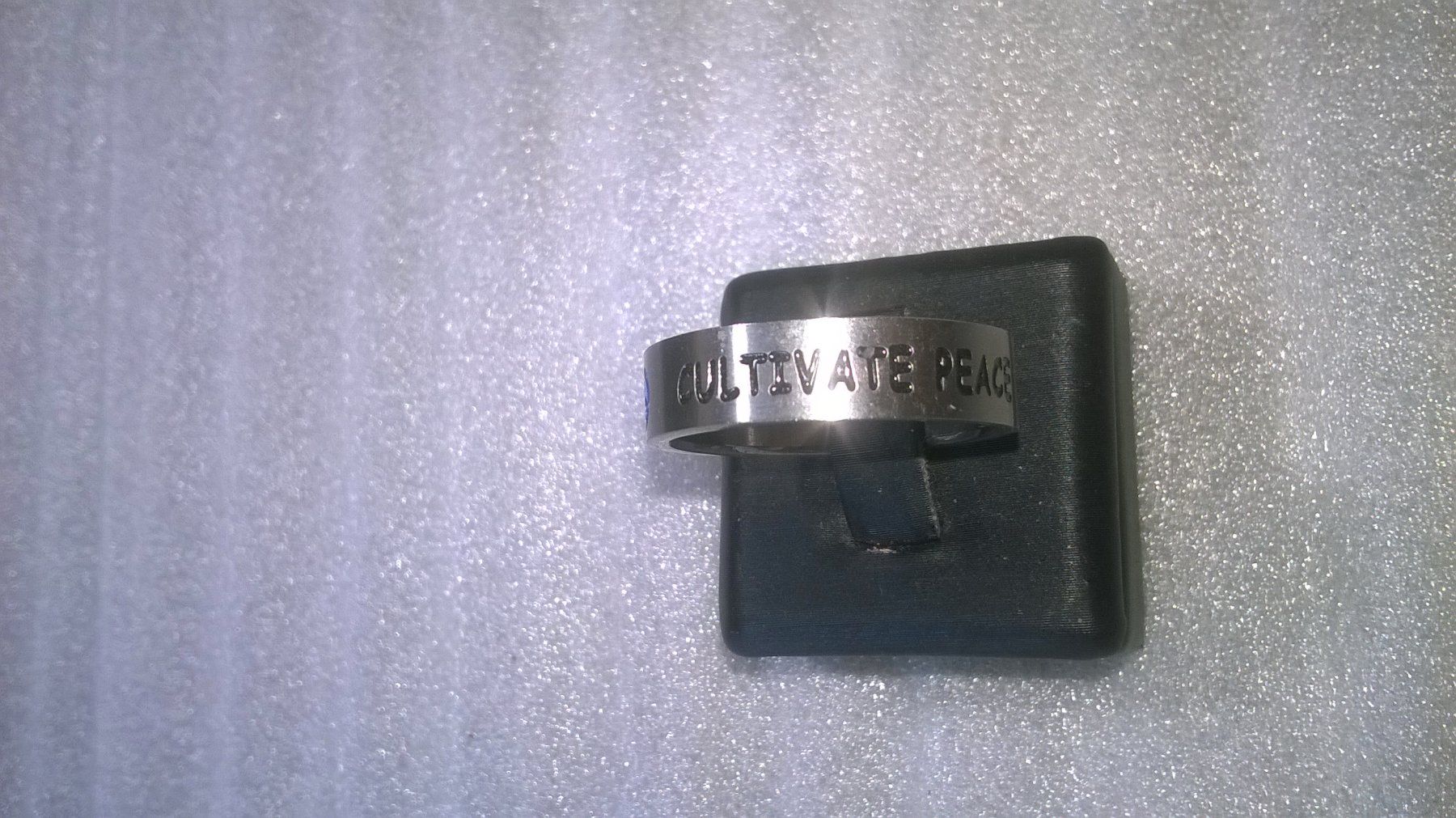 Ringe: ring edelsthal silber farbe,,(cultivate peace)matte – Neu (gemäss Beschreibung) aus Basel von bijoutrie_4 1
