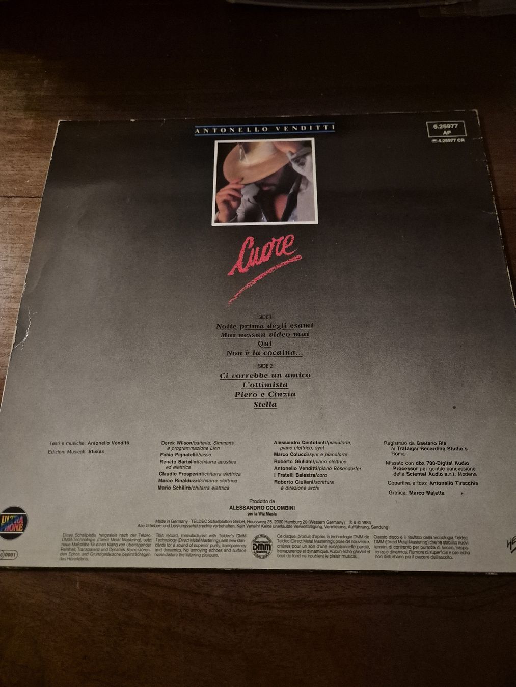 Dischi in vinile: Antonello Venditti Cuore Vinyl LP – Usato da Grandval venduto da JeroenK 1