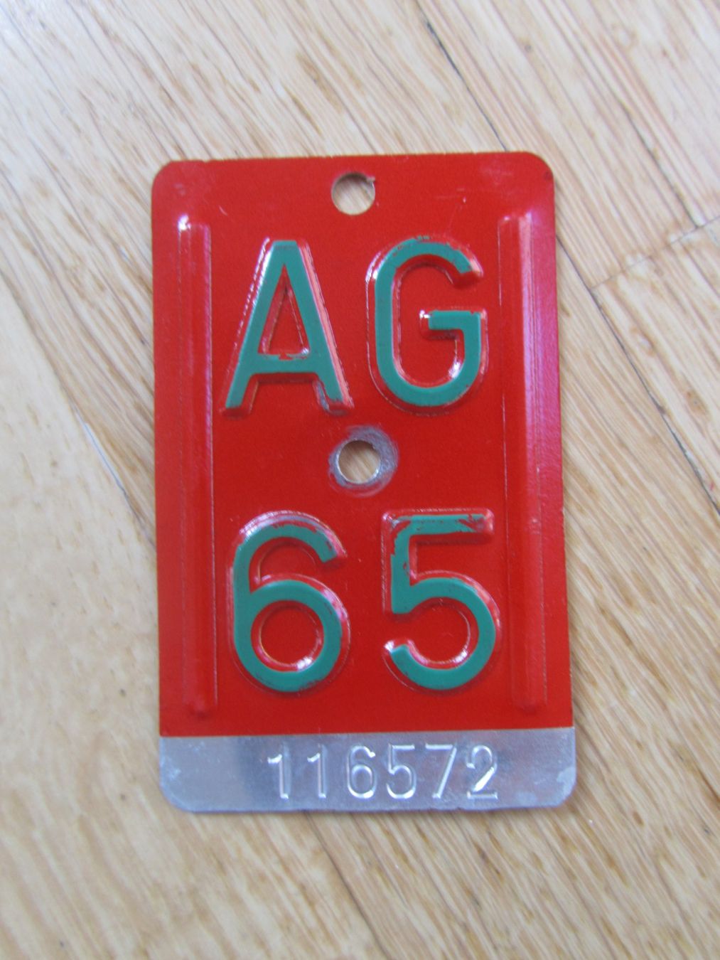 Insegne: AG 65   Velonummer – Usato da Seengen venduto da mikelele