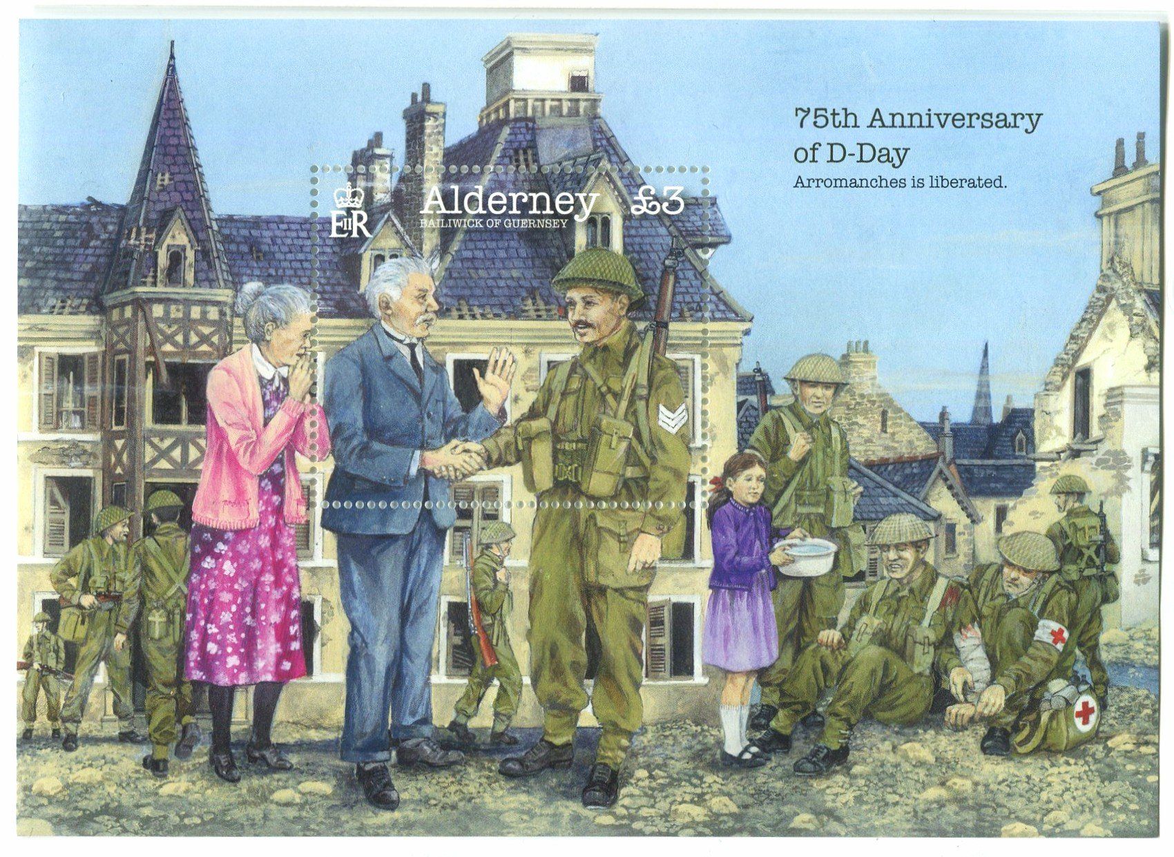 Alle Briefmarken: Block "D-Day". Alderney – Neu und originalverpackt aus Basel von Butsch5