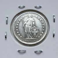 1/2 Franken 1958 B Schweiz Silber
