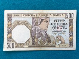 Belgrad 1941 - Serbien - 500 Dinara